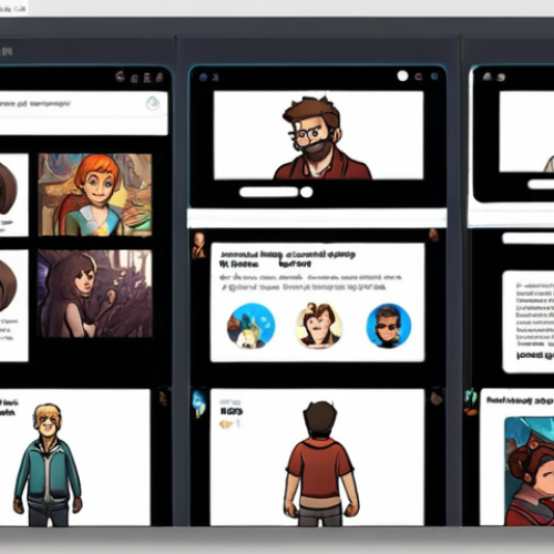 **Prompt:** A character designer meticulously analyzes social media sentiment using specialized software, uncovering valuable insights about desired character traits for a mobile game. Multiple monitors display data visualizations of trending hashtags and community discussions, revealing the audience's preference for relatable and humorous characters over traditional archetypes. The room is filled with concept art and sketches, highlighting the iterative nature of character development.