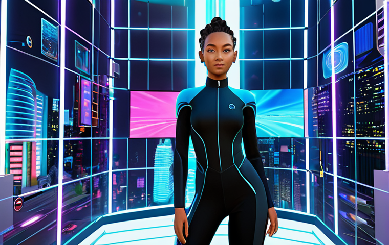 Metaverse Avatar Creation**

"A vibrant, fully customizable metaverse avatar creation screen. A young woman with diverse features stands in the center, surrounded by holographic interfaces showcasing options for clothing, hairstyles, and accessories. The background shows a futuristic cityscape. Safe for work, appropriate content, fully clothed, family-friendly, professional digital art, perfect anatomy, correct proportions, natural pose."

**
