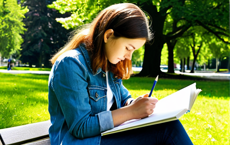 Artist Sketching Outdoors**

"A fully clothed artist sitting in a park, sketching in a Moleskine sketchbook, using graphite pencils. The scene is bright and sunny, with trees and flowers in the background. The artist is wearing modest clothing and is focused on their work. Safe for work, appropriate content, perfect anatomy, natural proportions, professional, family-friendly, well-formed hands, proper finger count, natural body proportions."

**