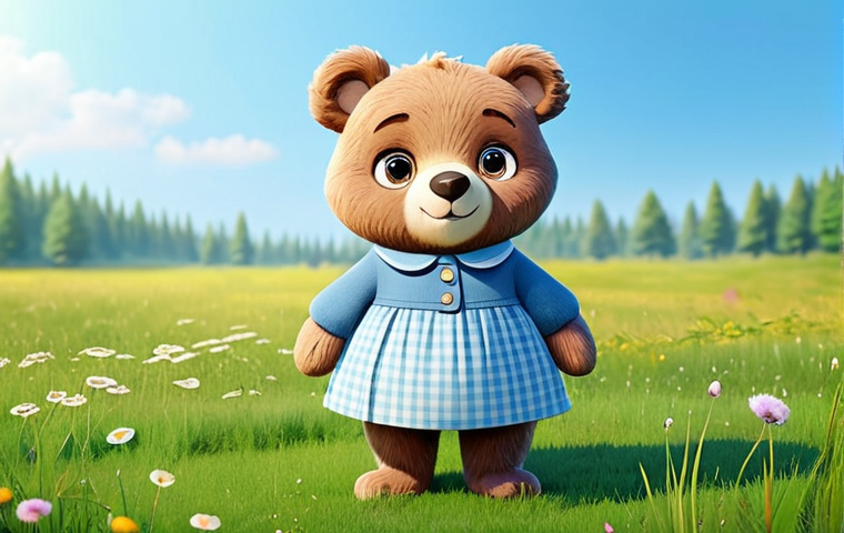 캐릭터 디자인의 심리적 매력 요소 - Friendly Character Design**

"A cute, round, and fluffy cartoon bear character with large, innocent ...