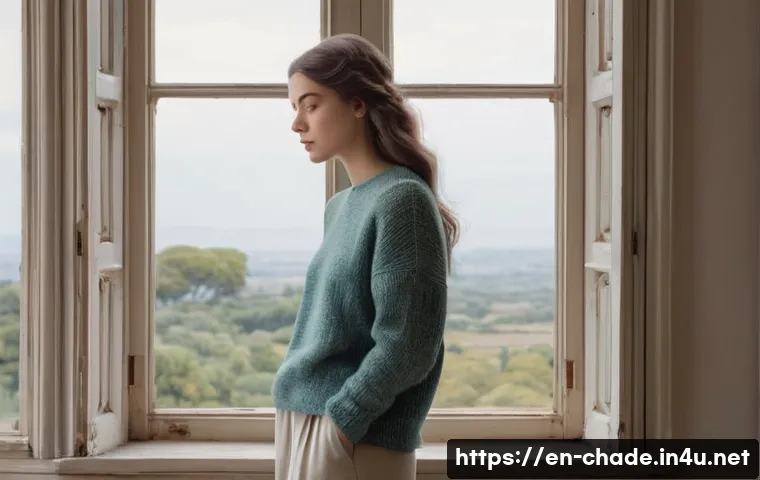 캐릭터 디자인의 강력한 감정 표현법 - **Prompt 1: Quiet Melancholy and Introspection**
    A young woman stands by a large, arched window ...