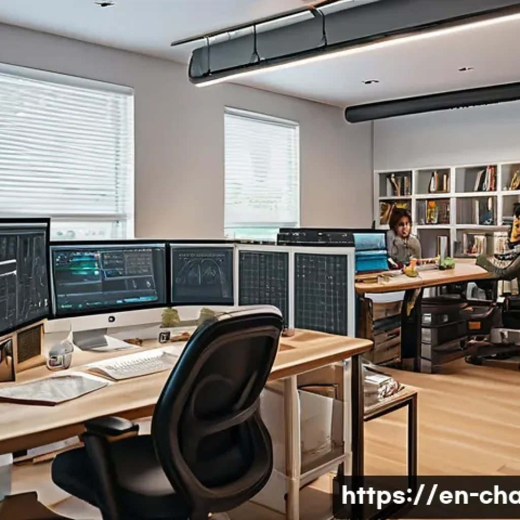 캐릭터 디자인 협업툴 추천 - A bustling digital art studio environment, filled with diverse character designers – men and women o...