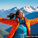 Home 15 캐릭터 디자인 실습 워크숍 후기 - **Dynamic Triumphant Adventurer:** A full-body illustration of a young female adventurer, mid-leap w...