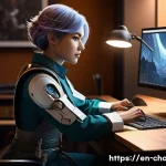 Home 13 캐릭터 디자인의 디지털 혁신 사례 - **Digital Concept Artist at Work**
"A professional female character designer in her late 20s, wi...