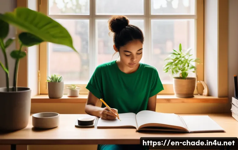 캐릭터 디자인 프리랜서의 하루 - **"The Dawn of Creation" Morning Ritual:** A female character designer in her late 20s, with a soft,...