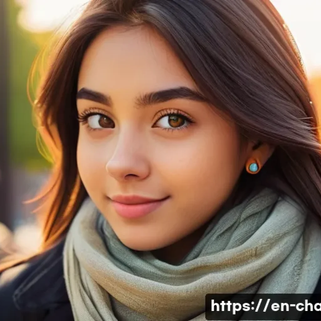 캐릭터 디자인 관련 글로벌 학술적 연구 사례 - A warm-toned character design featuring a friendly young woman with soft, rounded facial features an...