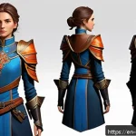 캐릭터 디자인 학습 루트 - A dynamic character design featuring a heroic young woman with a bold, clear silhouette composed of ...