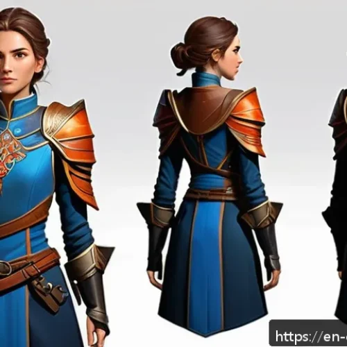 캐릭터 디자인 학습 루트 - A dynamic character design featuring a heroic young woman with a bold, clear silhouette composed of ...