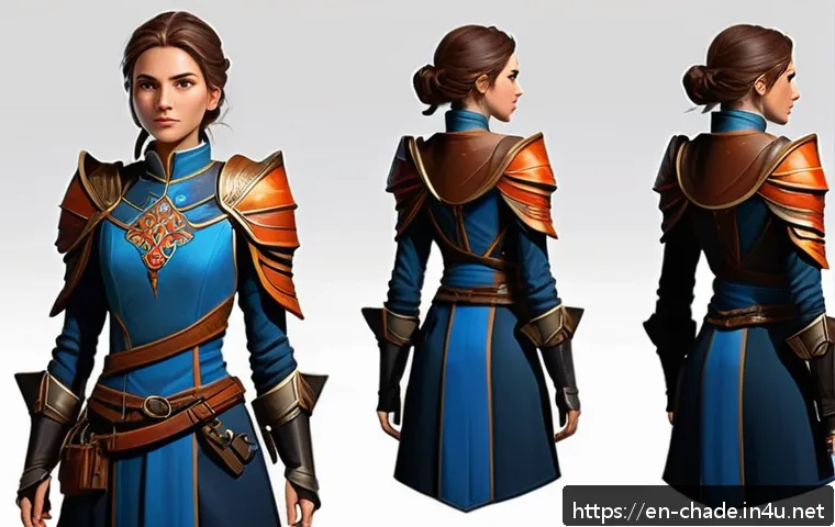 캐릭터 디자인 학습 루트 - A dynamic character design featuring a heroic young woman with a bold, clear silhouette composed of ...